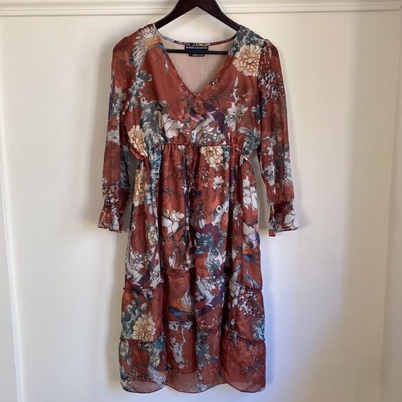 HEMANT & NANDITA  Zeri Peasant Dress - Picture 3 of 16